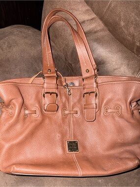 Dooney & Bourke Leather Tote in Cognac Brown